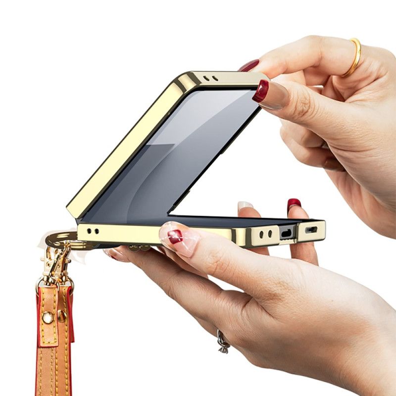 Etui Samsung Galaxy Z Flip 7 Uchwyt Na Pierścionek I Odpinany Pasek Na Ramię