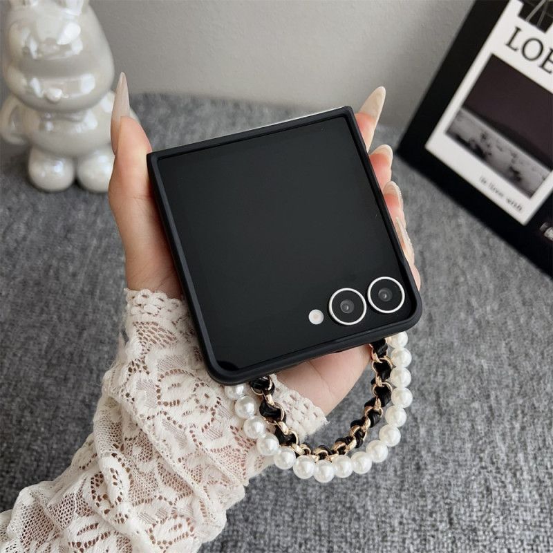 Etui Samsung Galaxy Z Flip 7 Uśmiechnięty Króliczek Z Bransoletką Etui Ochronne