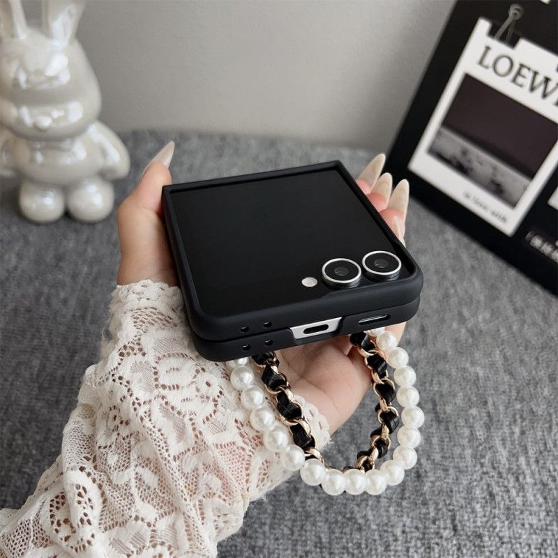 Etui Samsung Galaxy Z Flip 7 Uśmiechnięty Króliczek Z Bransoletką Etui Ochronne