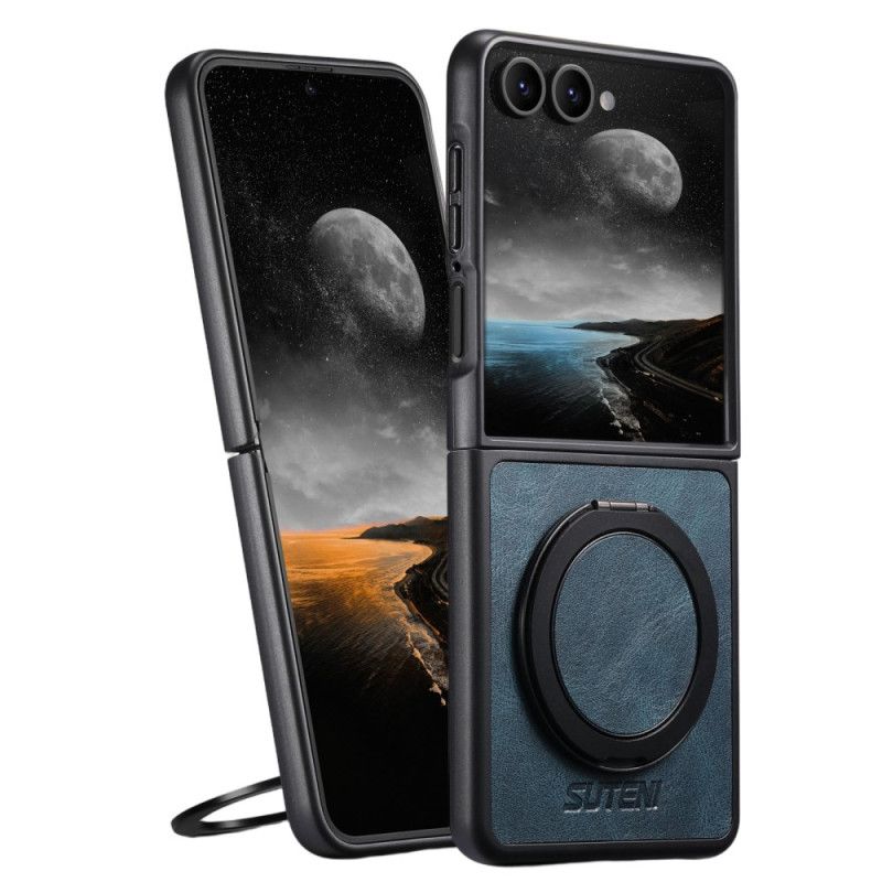 Etui Samsung Galaxy Z Flip 7 Zgodny Z Magsafe Efekt Skóry Uchwyt Na Pierścionek Suteni