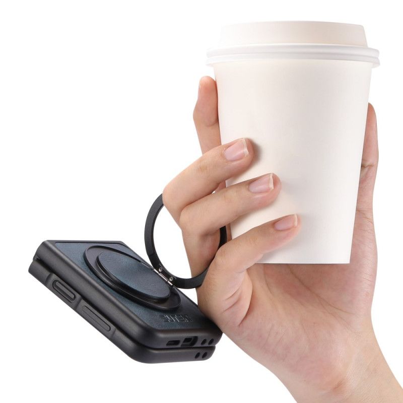 Etui Samsung Galaxy Z Flip 7 Zgodny Z Magsafe Efekt Skóry Uchwyt Na Pierścionek Suteni