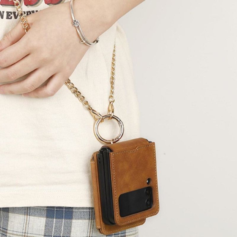 Futerały Samsung Galaxy Z Flip 7 Etui Na Telefon Etui Na Karty I Odpinany Łańcuszek