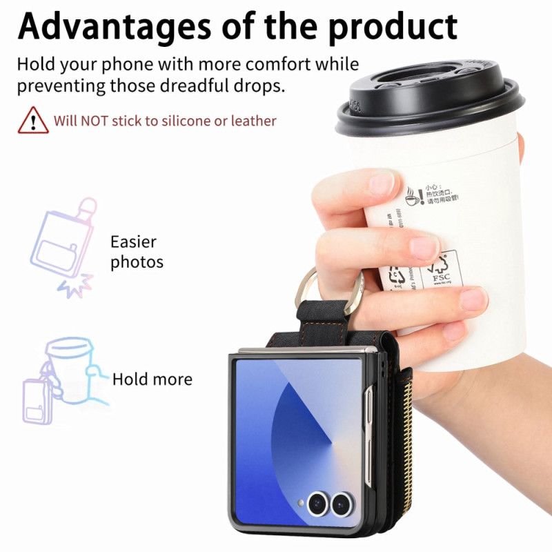 Futerały Samsung Galaxy Z Flip 7 Etui Na Telefon Kieszeń Na Zamek I Etui Na Karty