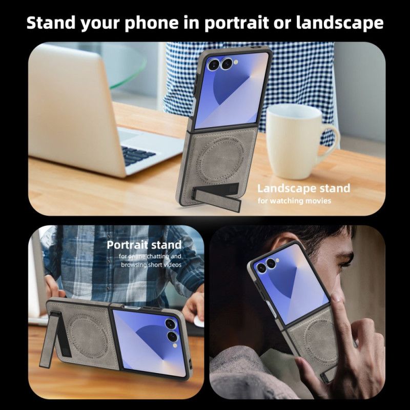 Futerały Samsung Galaxy Z Flip 7 Etui Na Telefon Kompatybilny Z Magsafe I Podstawką