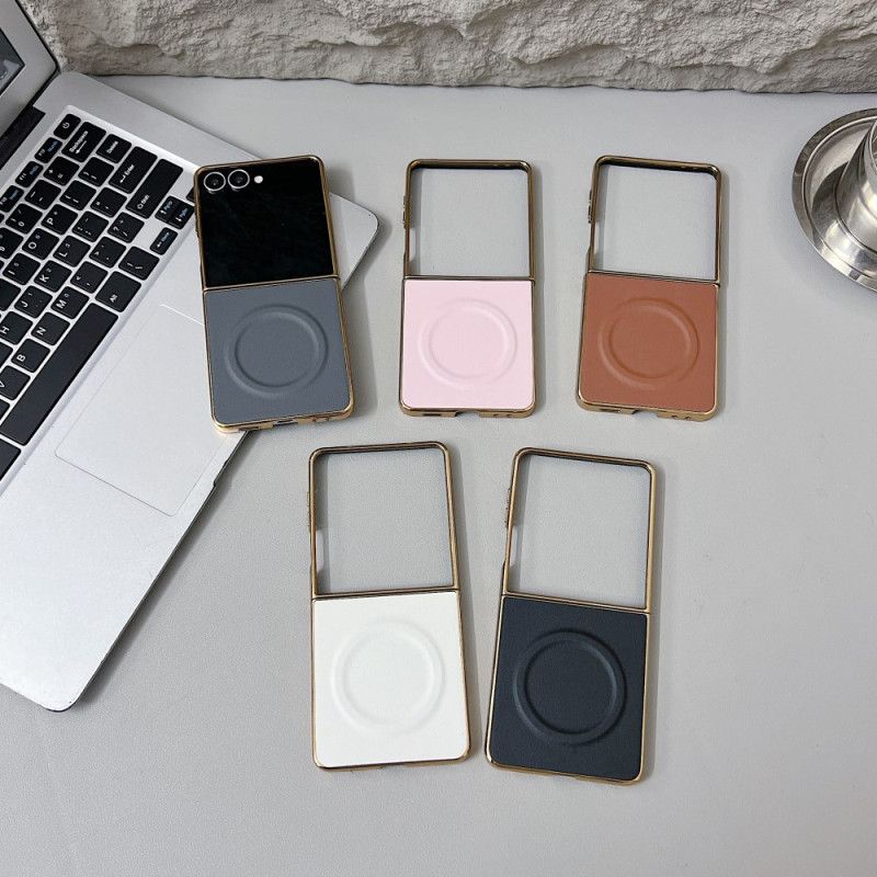 Futerały Samsung Galaxy Z Flip 7 Etui Na Telefon Magnetyczna Powierzchnia Nappa