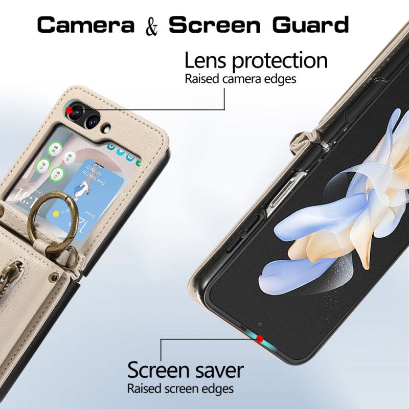 Futerały Samsung Galaxy Z Flip 7 Etui Na Telefon Portfel I Pasek Na Ramię