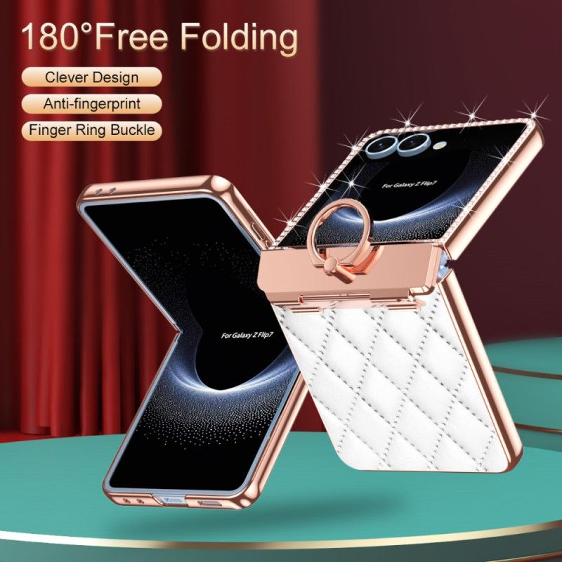 Futerały Samsung Galaxy Z Flip 7 Etui Na Telefon Uchwyt Na Pierścionki I Tylna Szyba Folia Ochronna