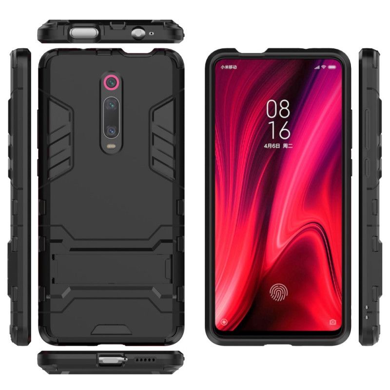 Etui Xiaomi Mi 9T / Mi 9T Pro Czerwony Czarny Wyjątkowo Wytrzymały Język