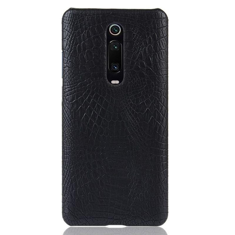 Etui Xiaomi Mi 9T / Mi 9T Pro Granatowy Czarny Efekt Skóry Krokodyla Etui Ochronne