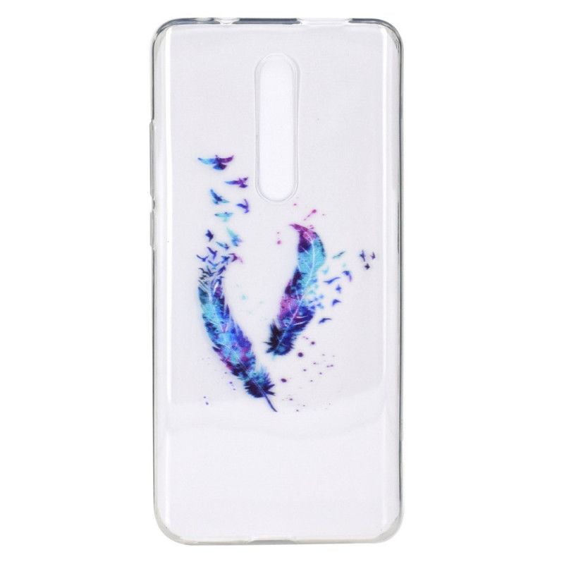 Etui Xiaomi Mi 9T / Mi 9T Pro Przezroczyste Pióra Etui Ochronne