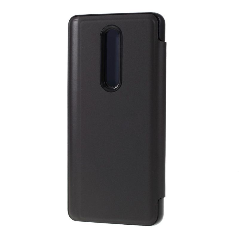 Flip Kotelot Xiaomi Mi 9T / Mi 9T Pro Fioletowy Czarny Etui na Telefon Efekt Lustra I Skóry