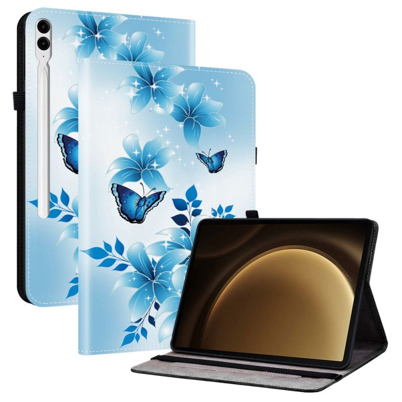Etui Samsung Galaxy Tab S10 Plus Niebieski Wzór Motyla