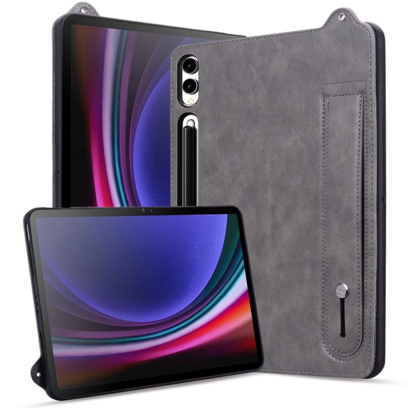 Etui Samsung Galaxy Tab S10 Plus Uchwyt Na Rysik Z Efektem Skóry I Pasek