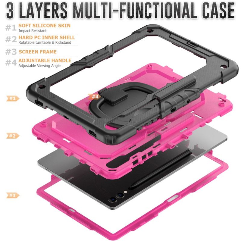 Etui Samsung Galaxy Tab S10 Plus Ultraodporna Ochrona Z Uchwytem Na Rysik I Paskiem Na Ramię Etui Ochronne