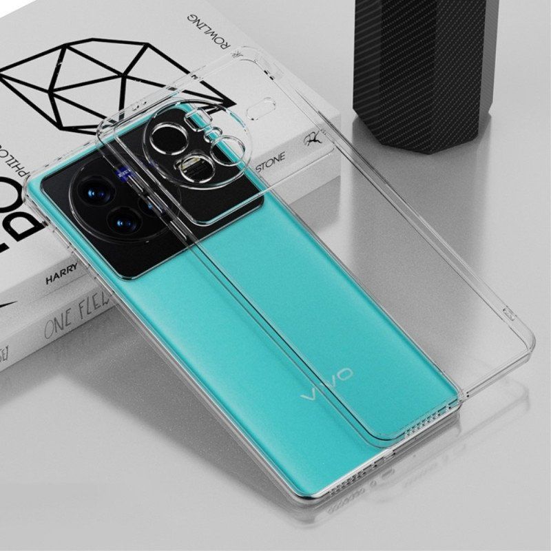 Etui do Vivo X80 Pro Przezroczysty Metaliczny Kontur