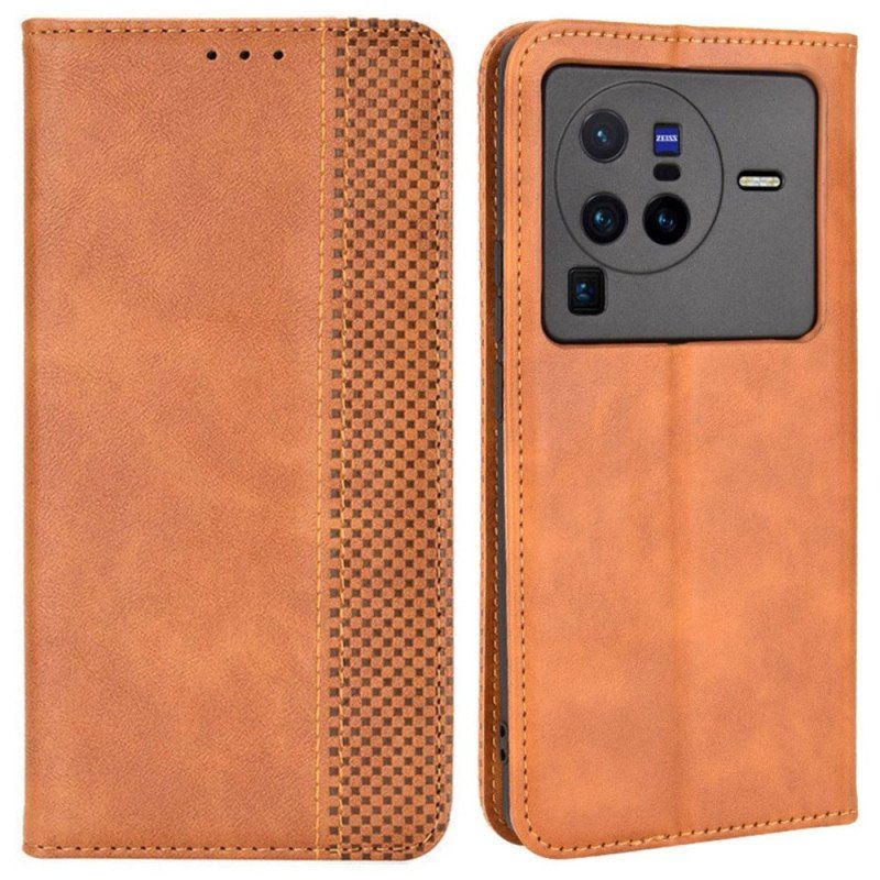 Etui Na Telefon do Vivo X80 Pro Etui Folio Stylizowany