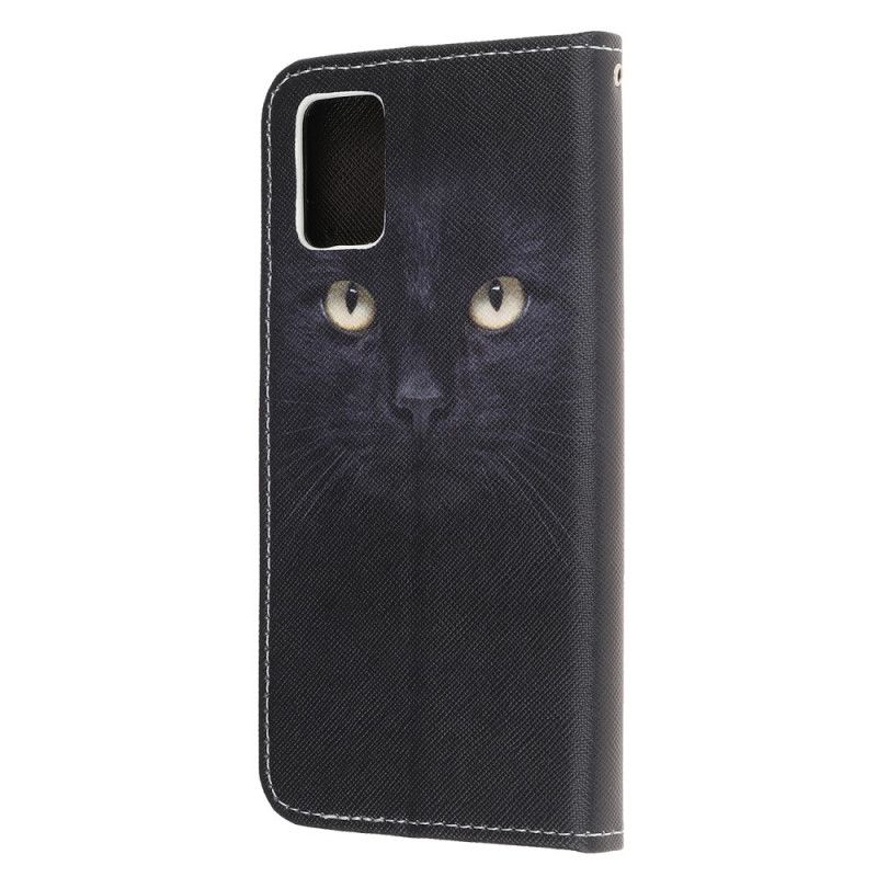 Etui Folio Samsung Galaxy A31 Czarne Oczy Kota Ze Stringami Etui Ochronne