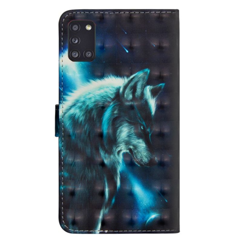 Etui Folio Samsung Galaxy A31 Majestatyczny Wilk Etui Ochronne