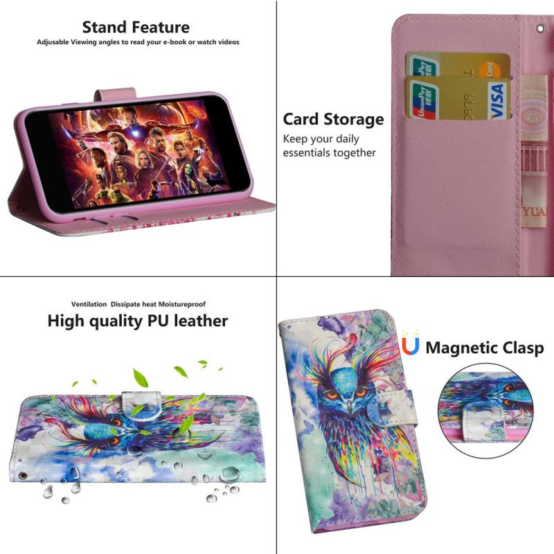 Etui Folio Samsung Galaxy A31 Ptak Akwarelowy