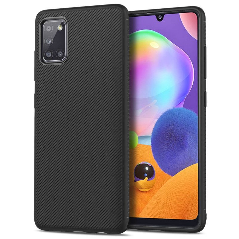 Etui Samsung Galaxy A31 Czarny Skośny Serial Jazzowy