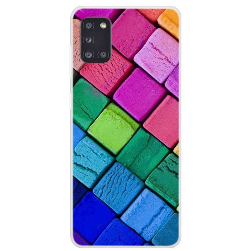 Etui Samsung Galaxy A31 Kolorowe Kostki
