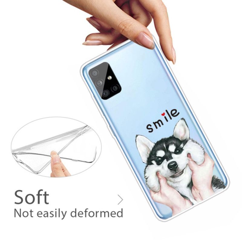 Etui Samsung Galaxy A31 Uśmiechnięty Pies Etui Ochronne
