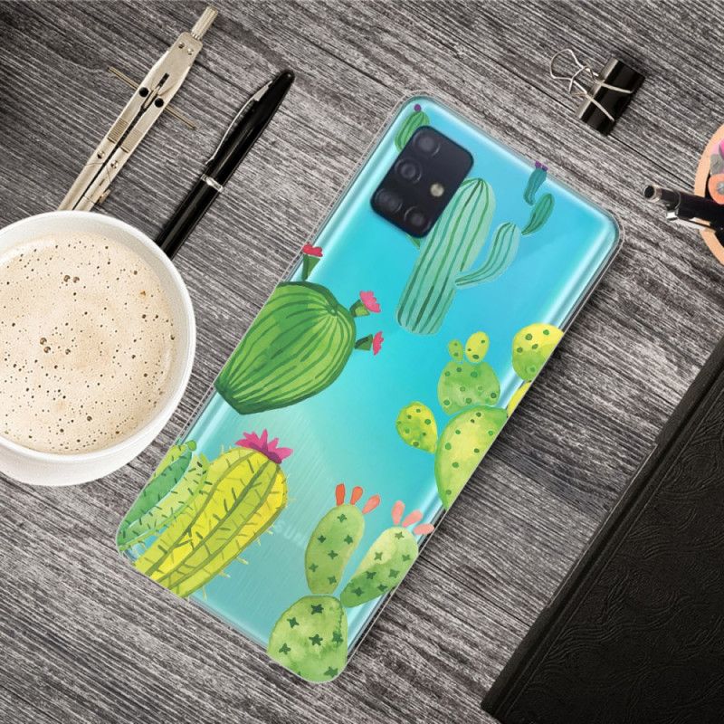 Futerały Samsung Galaxy A31 Etui na Telefon Kaktus Akwarelowy