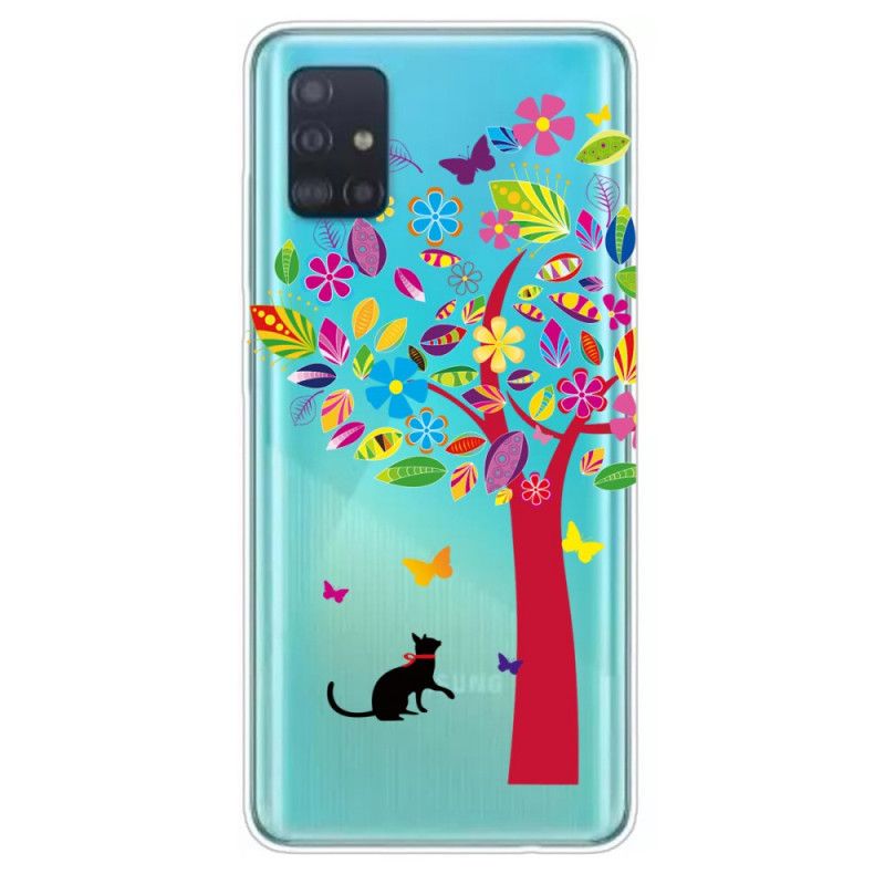 Futerały Samsung Galaxy A31 Etui na Telefon Kot Pod Drzewem