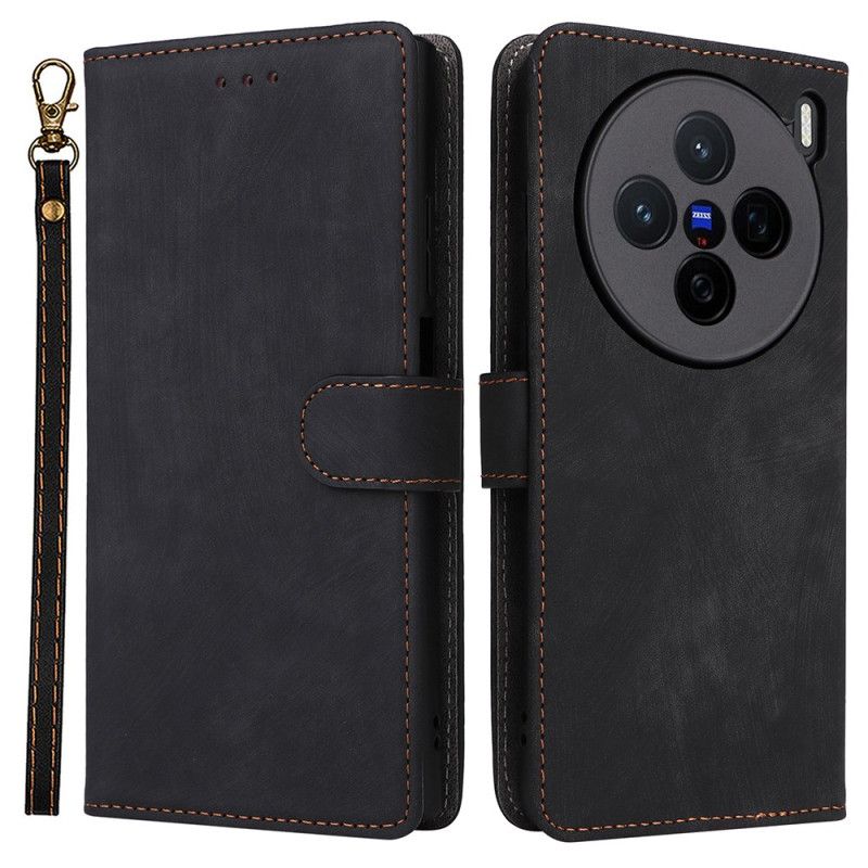 Etui Folio Vivo X200 Efekt Zamszu Z Paskiem Etui Ochronne