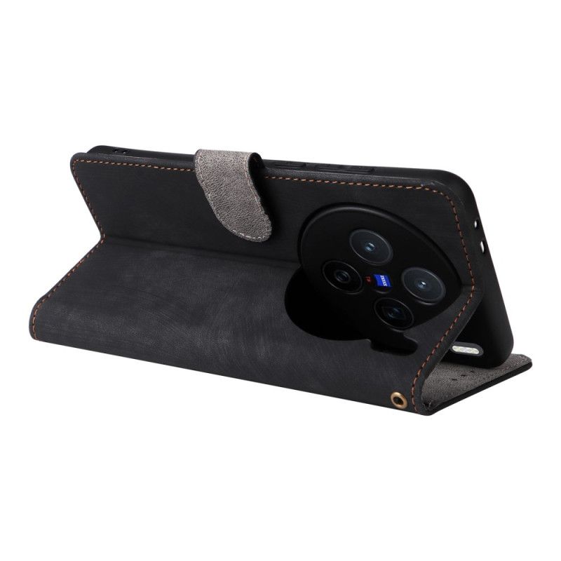 Etui Folio Vivo X200 Efekt Zamszu Z Paskiem Etui Ochronne