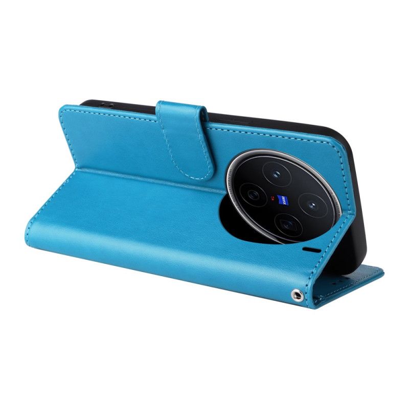 Skórzany Futerał Vivo X200 Etui Na Telefon Kwiatowy Wzór Motyla