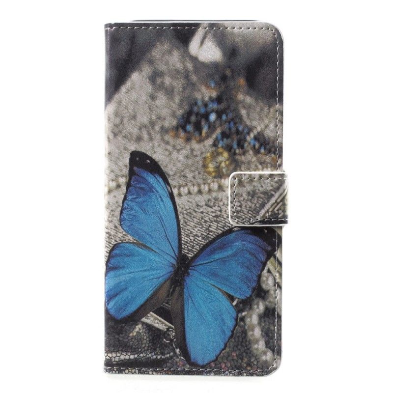 Etui Folio Samsung Galaxy A6 Niebieski Motyl