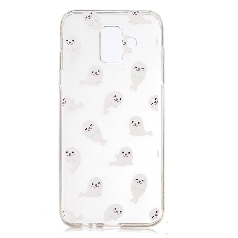 Etui Samsung Galaxy A6 Przezroczyste Lwy Morskie Etui Ochronne