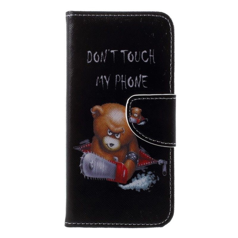 Skórzany Futerał Samsung Galaxy A6 Etui na Telefon Niebezpieczny Niedźwiedź