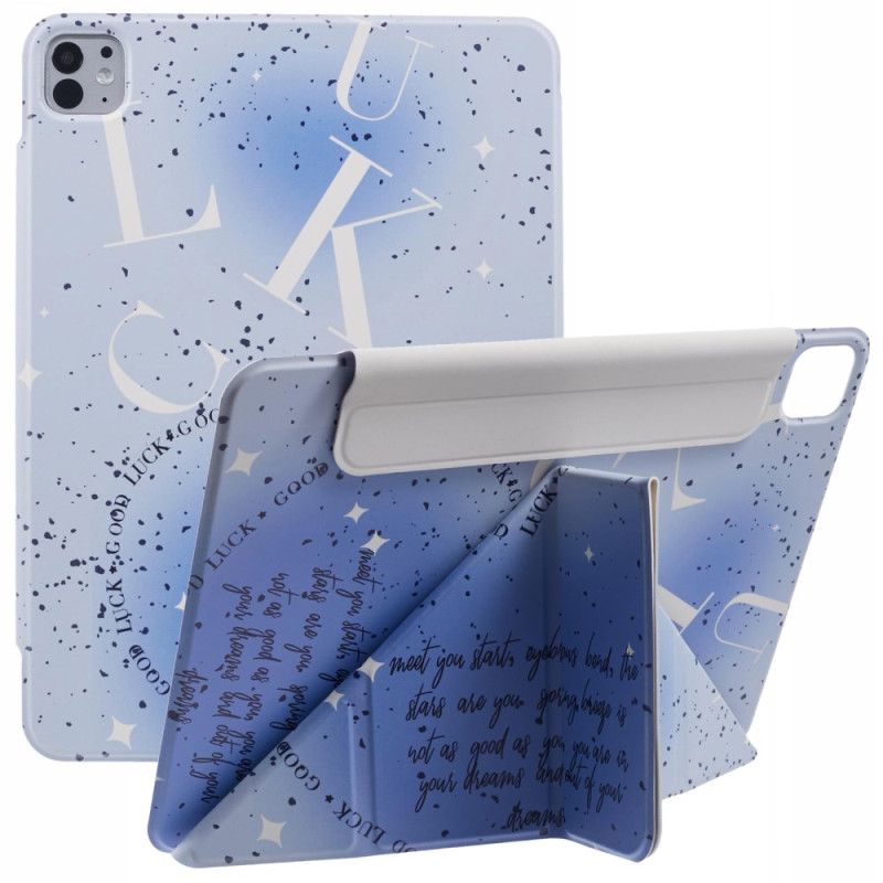 iPad Pro 13 (2024) Niebieskie Litery Origami