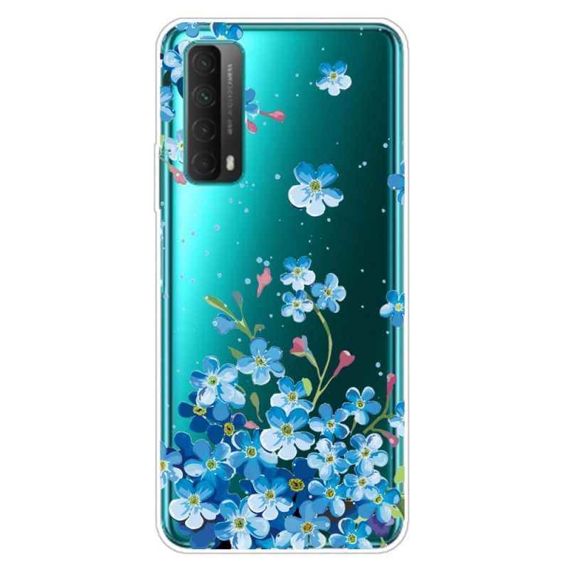 Etui Huawei P Smart 2021 Bukiet Niebieskich Kwiatów Etui Ochronne