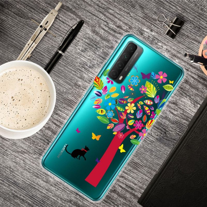 Etui Huawei P Smart 2021 Kot Pod Drzewem Etui Ochronne