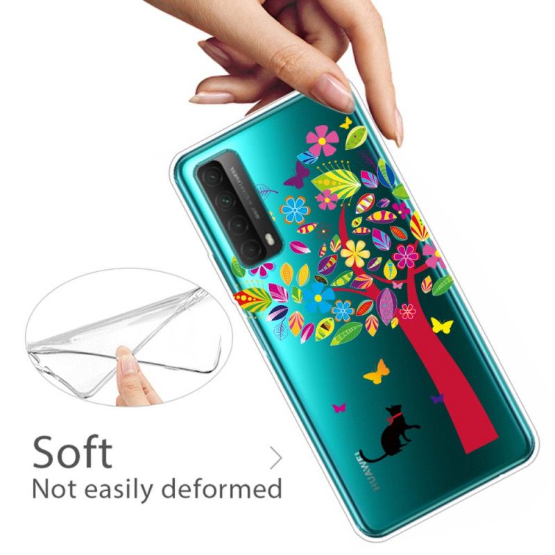 Etui Huawei P Smart 2021 Kot Pod Drzewem Etui Ochronne