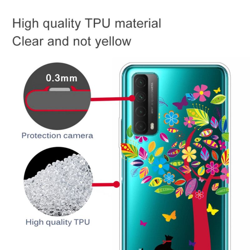 Etui Huawei P Smart 2021 Kot Pod Drzewem Etui Ochronne