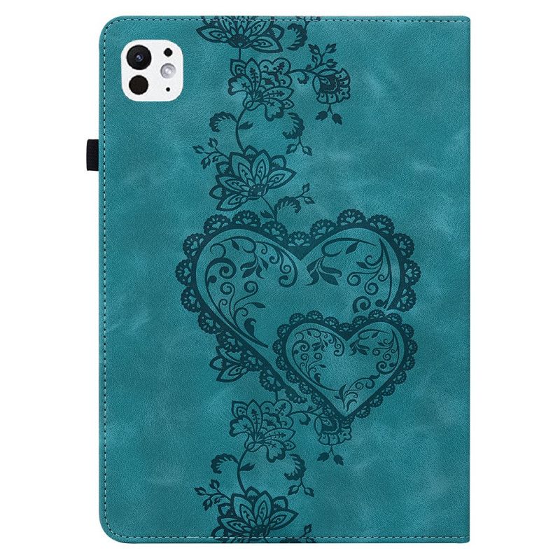 Etui Do iPad Pro 13 (2025) Efekt Zamszu W Kształcie Serca