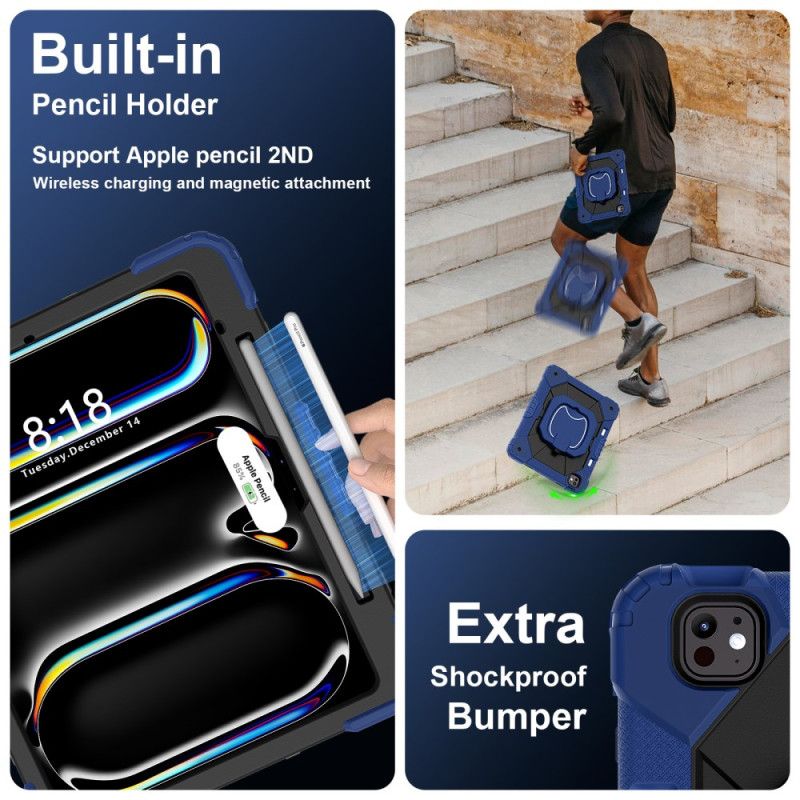 Etui iPad Pro 13 (2025) Dwukolorowa Podstawka I Pasek Na Ramię