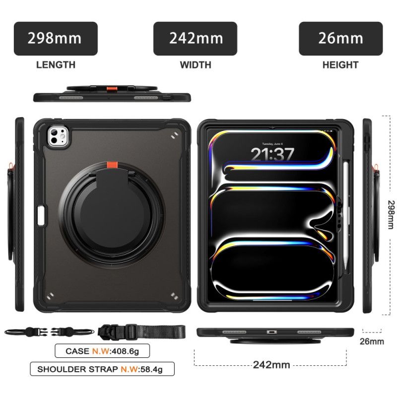 Etui iPad Pro 13 (2025) Obrotowa Podstawka I Pasek Na Ramię