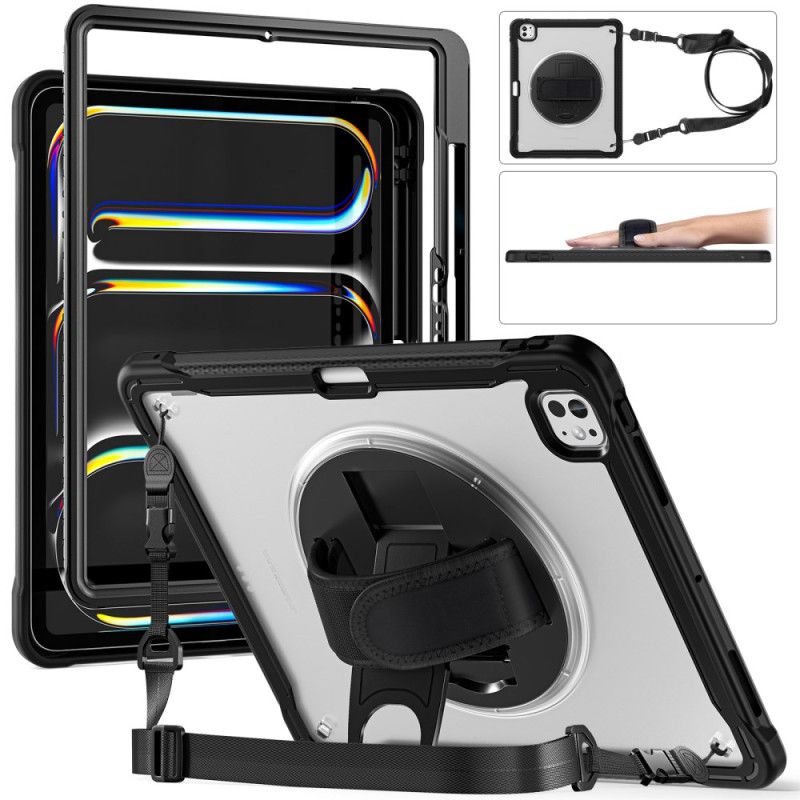 Etui iPad Pro 13 (2025) Pasek Na Rękę Podstawka I Pasek Na Ramię Etui Ochronne