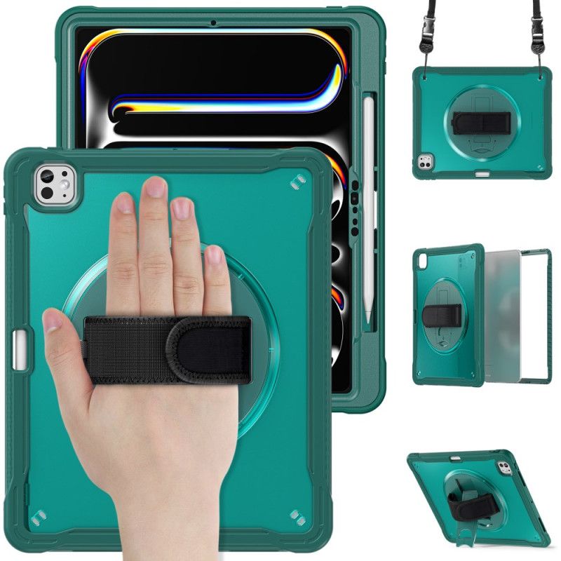 Etui iPad Pro 13 (2025) Pasek Na Rękę Podstawka I Pasek Na Ramię Etui Ochronne