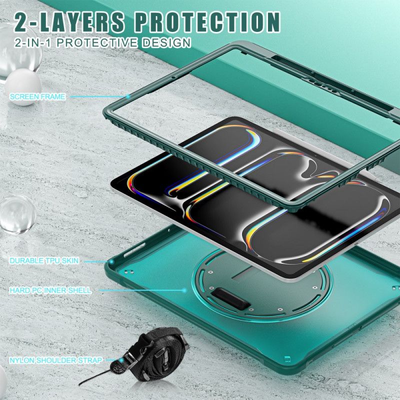 Etui iPad Pro 13 (2025) Pasek Na Rękę Podstawka I Pasek Na Ramię Etui Ochronne