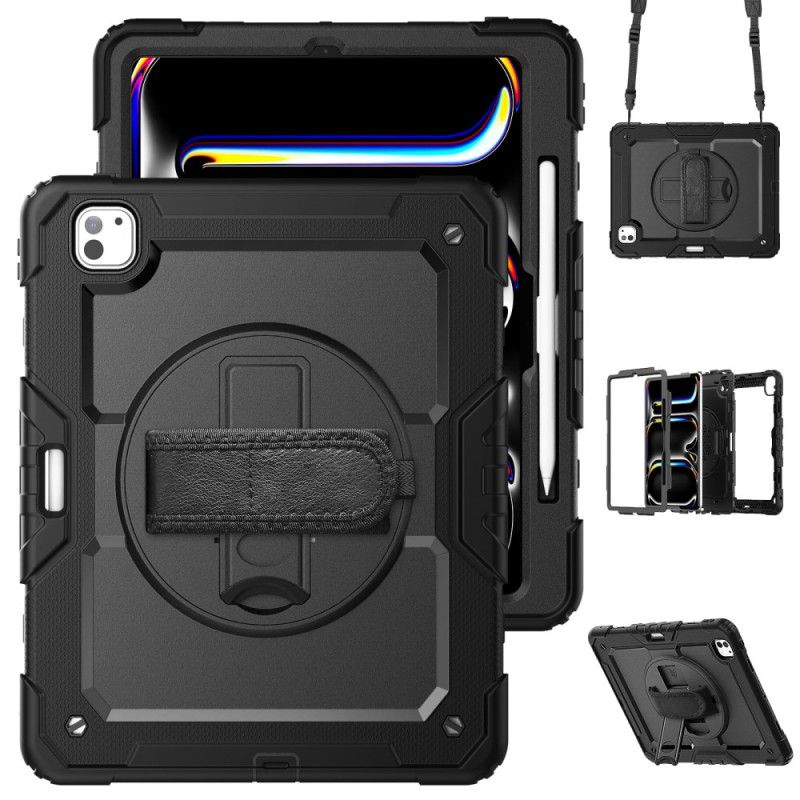 Etui iPad Pro 13 (2025) Wytrzymały Z Folią Ochronną Na Ekran I Paskiem Na Ramię