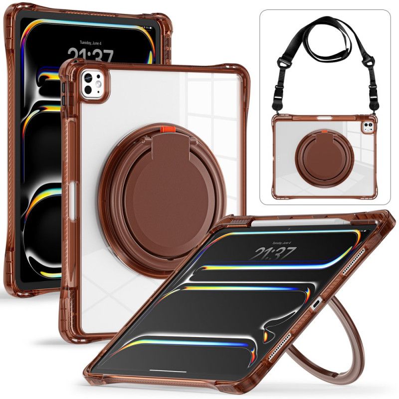 Futerały iPad Pro 13 (2025) Etui Na Telefon Regulowany Stojak I Pasek Na Ramię