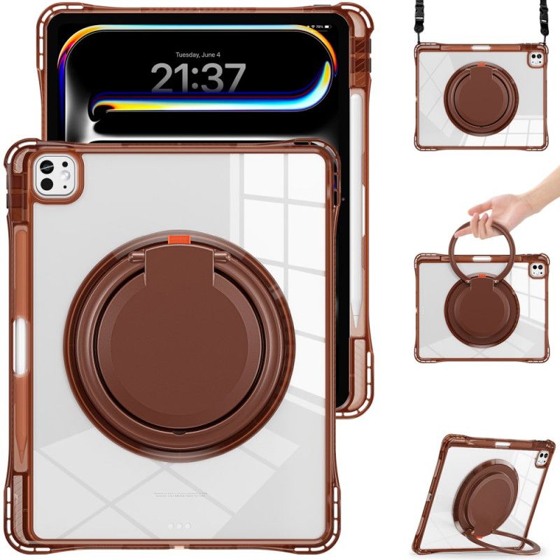 Futerały iPad Pro 13 (2025) Etui Na Telefon Regulowany Stojak I Pasek Na Ramię