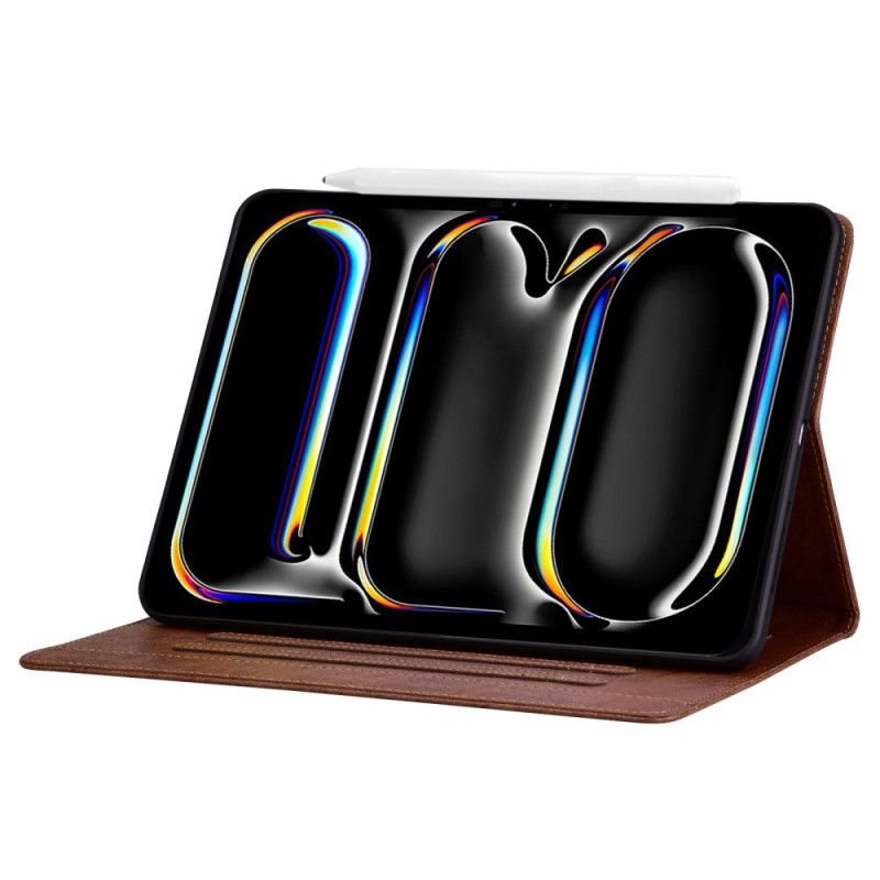 Lederhüllen iPad Pro 13 (2025) Magnetverschluss Mit Katzenmotiv