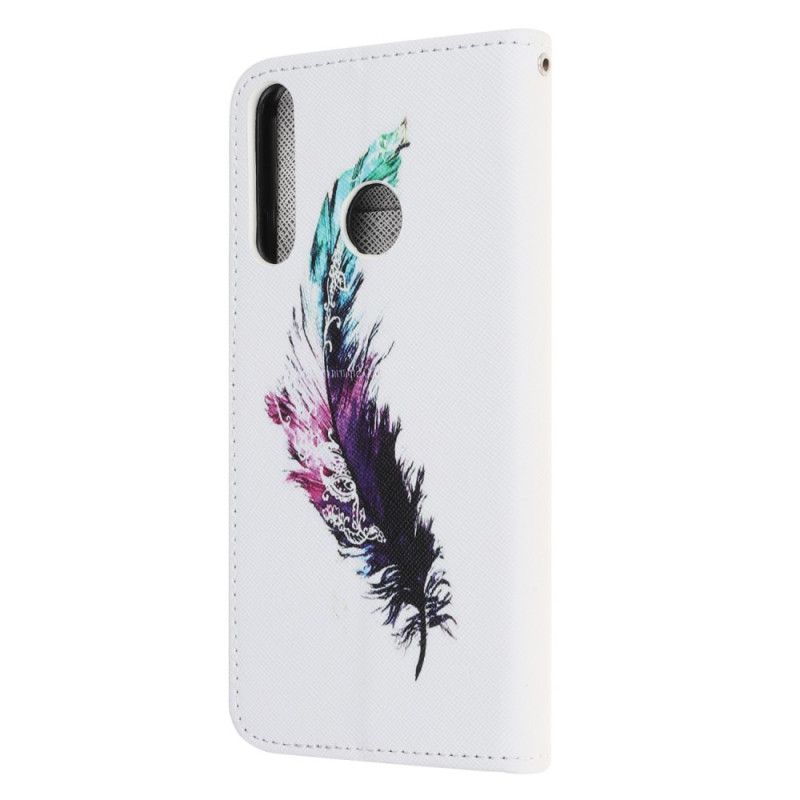 Etui Folio Huawei Y6p Piórko Ze Stringami Etui Ochronne